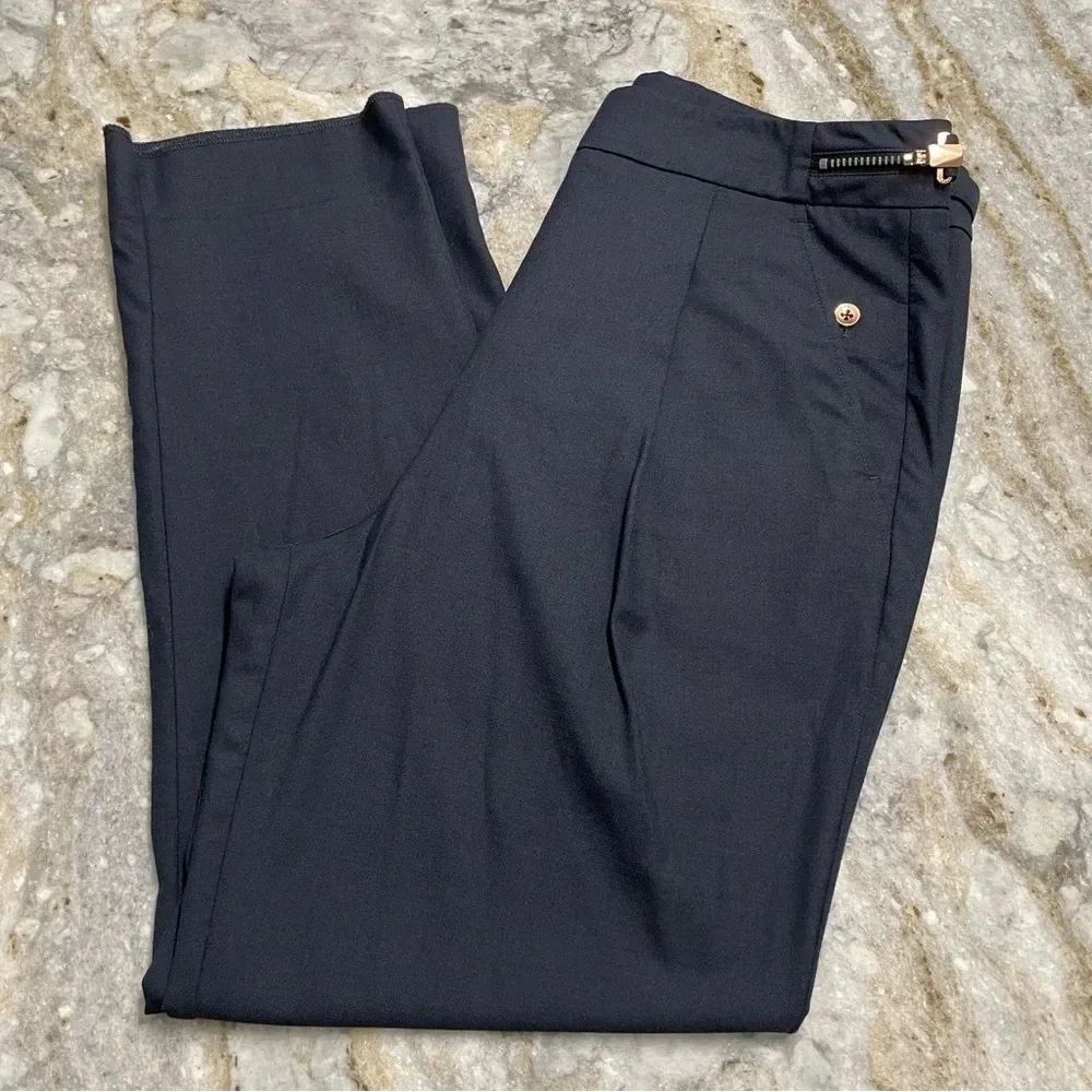 Kit and Ace Straight Leg Trouser High Rise Adjustable Zip Waistband 6